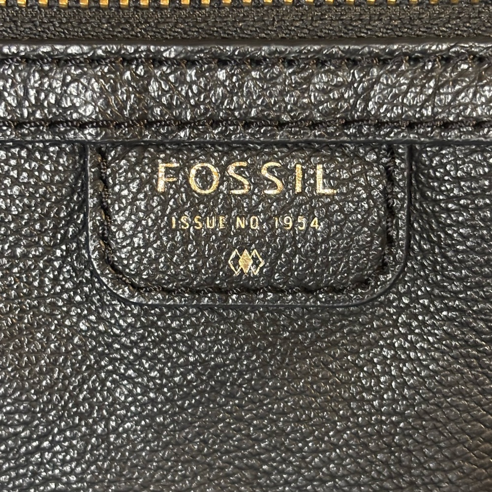Fossil Sydney Black Leather Shopper Tote - Picture 9 of 10